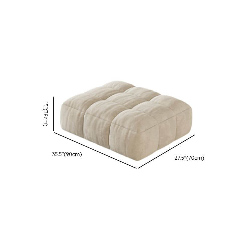 Drawing Room Sofa/Loveseat/Single Sofa with Biscuit Back, Off-White, and Concealed Support Dimensions