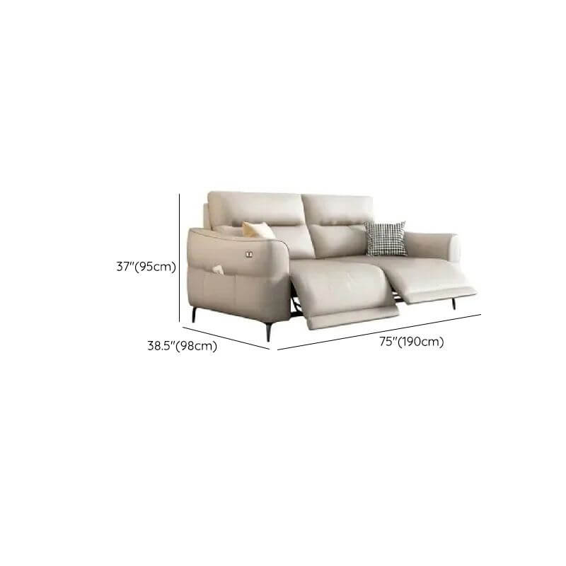Elegant Off-White Biscuit Back Sofa Couch for Drawing Room Dimensions