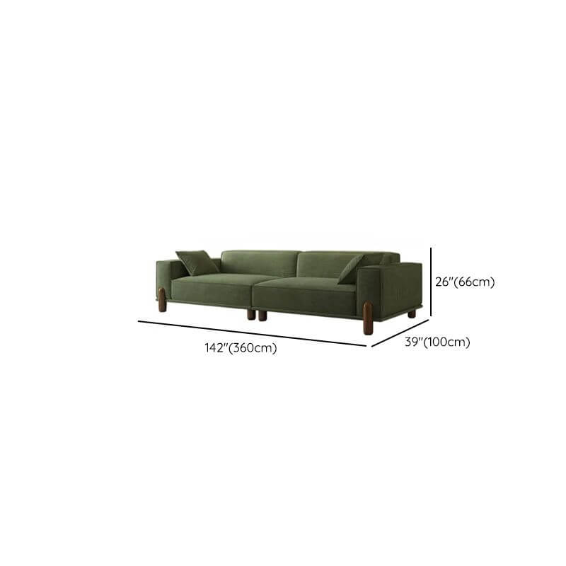 Olive Green Sofa - Elegant Corduroy Couch for Living Room Dimensions
