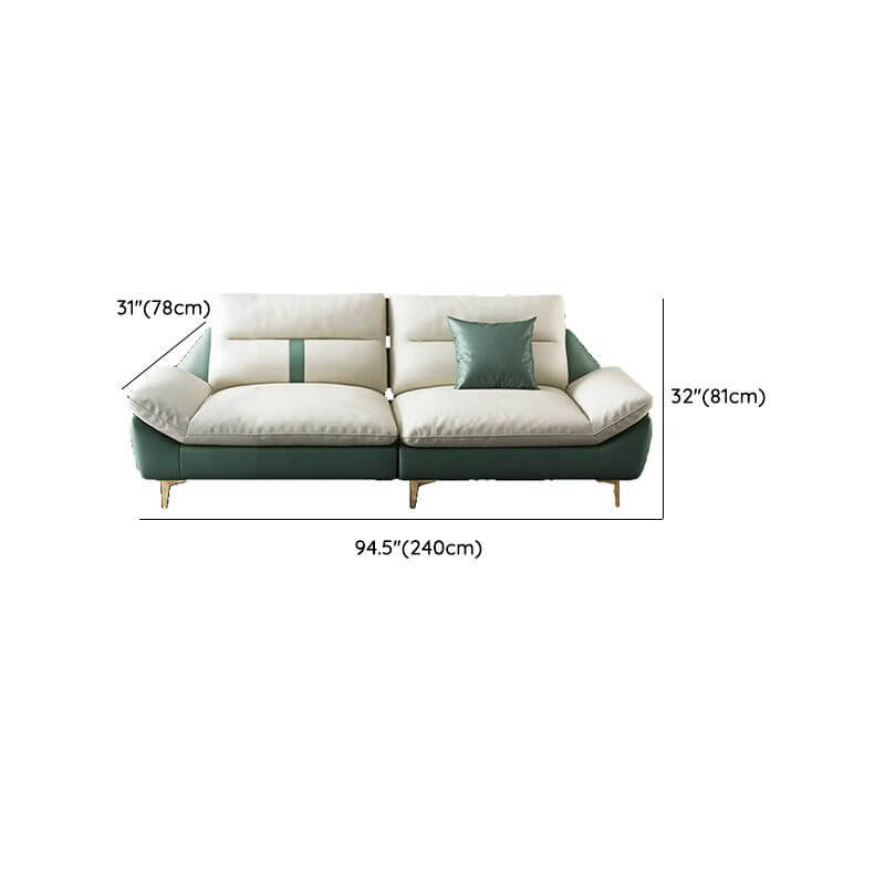 Rococo Style Off-White Sofa with 1-Ottoman for Drawing Room Dimensions