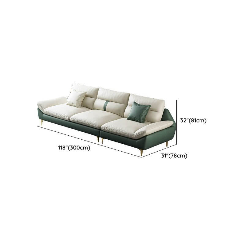 Rococo Style Off-White Sofa with 1-Ottoman for Drawing Room Dimensions