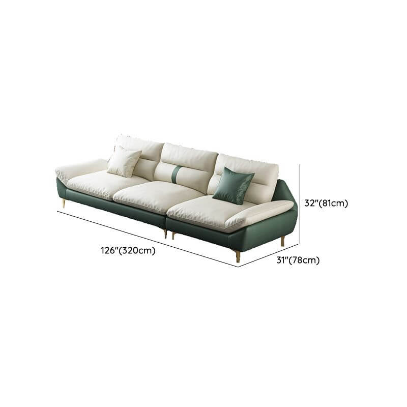 Rococo Style Off-White Sofa with 1-Ottoman for Drawing Room Dimensions