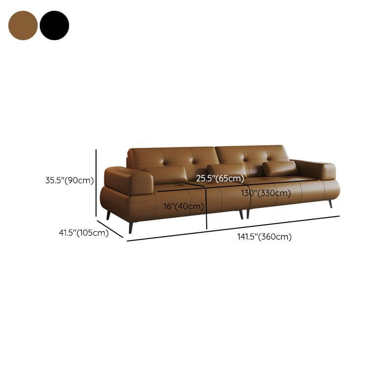 Stylish Ink/Cocoa Sofa with Armrest for Drawing Room Dimensions