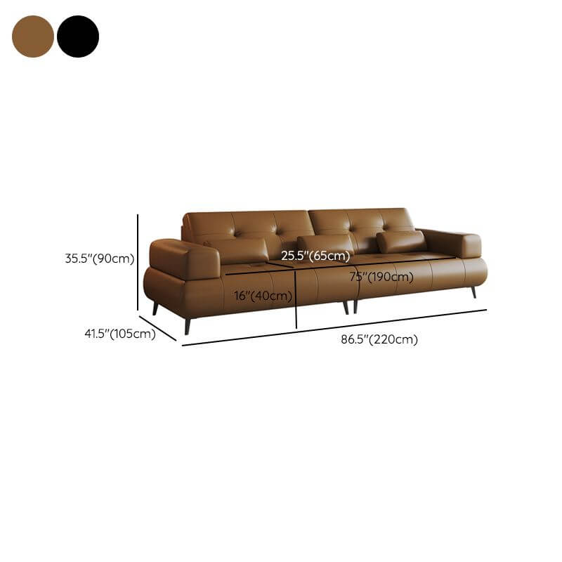 Stylish Ink/Cocoa Sofa with Armrest for Drawing Room Dimensions
